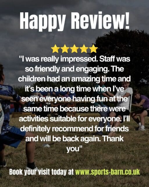 Happy customers! π
Itβs been awesome to see so many of you from all ages having a whale of a time at The Sports Barn!! Head to our website to plan your visit and experience the joy for yourself π